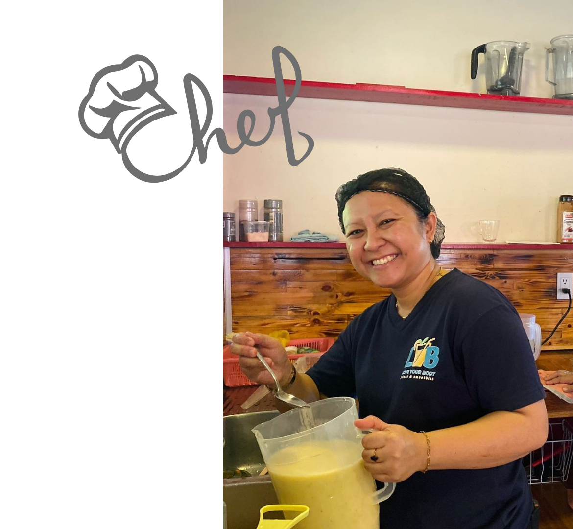 Onze chef bereidt verse smoothies